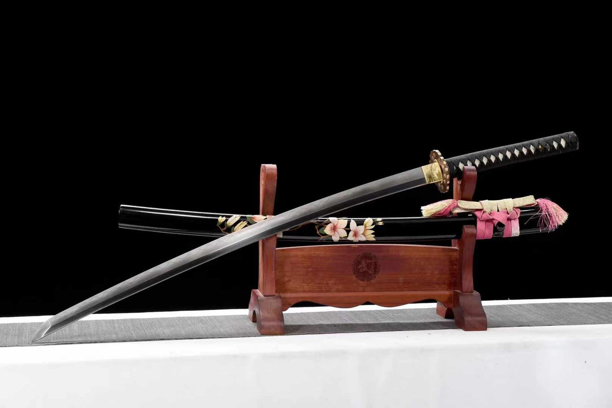 High-End Samurai Sword Series - Forged Steel Samurai Sword "Purple Gold Flower" - Tophatter Daily Deals