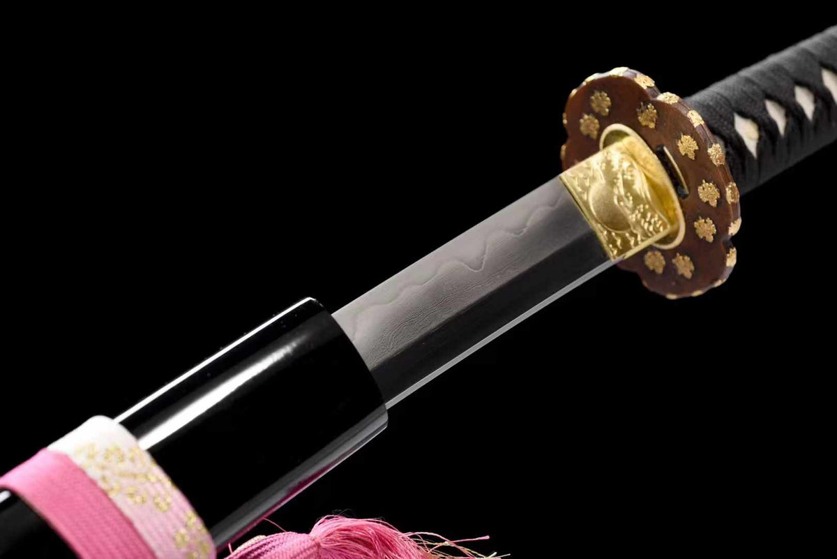 High-End Samurai Sword Series - Forged Steel Samurai Sword "Purple Gold Flower" - Tophatter Daily Deals