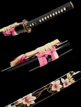 High-End Samurai Sword Series - Forged Steel Samurai Sword "Purple Gold Flower" - Tophatter Daily Deals