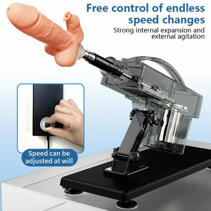 Acmejoy - Automatic Heating Swinging Vibrating Sex Machine with Dildo 14.6 Inch Dildos - Tophatter Daily Deals