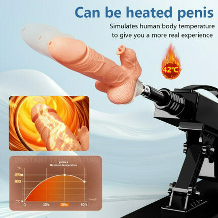 Acmejoy - Automatic Heating Swinging Vibrating Sex Machine with Dildo 14.6 Inch Dildos - Tophatter Daily Deals
