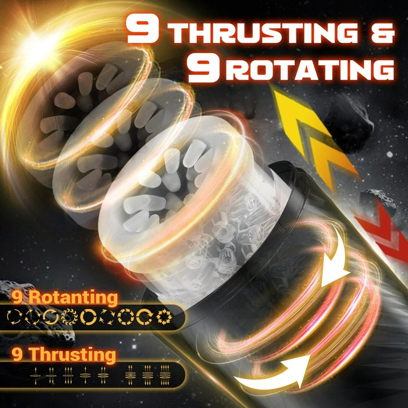 Aiden 9 Thrusting & Rotating Masturbator Adult Sex Toys For Men Masturbation Cup - Tophatter Daily Deals