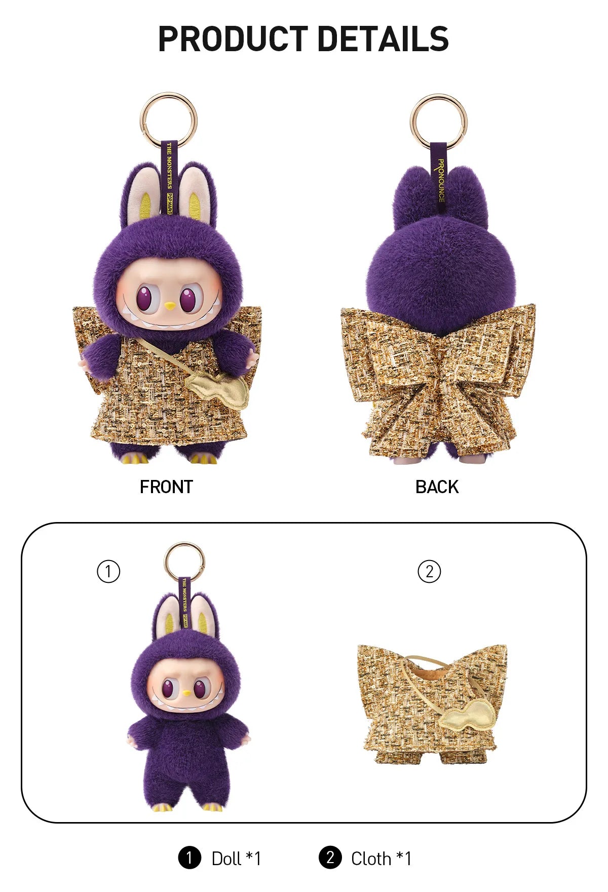 Genuine Labubu × Pronounce - Wings of Fortune Vinyl Plush Hanging Card Mythical - Tophatter Daily Deals