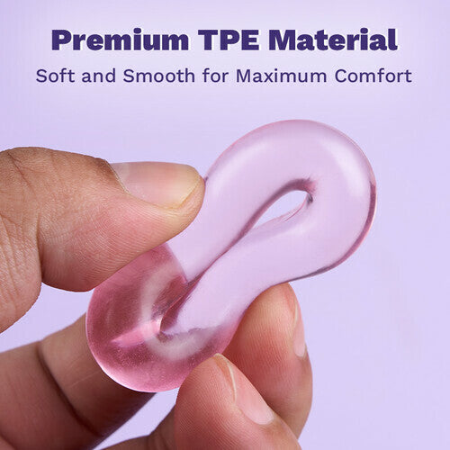 Acmejoy - 3-Piece Set Cock Rings High-Elasticity Tpe Rings For Male Pleasure Penis Rings - Tophatter Daily Deals