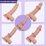 Acmejoy - 3-Piece Set Cock Rings High-Elasticity Tpe Rings For Male Pleasure Penis Rings - Tophatter Daily Deals