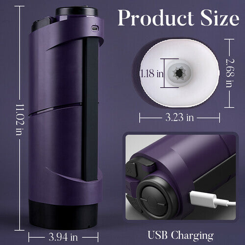 Acmejoy - Purple Driver 7 Thrusting Stable Belt Design Male Stroker Masturbator Adult Toy Masturbation Cup - Tophatter Daily Deals