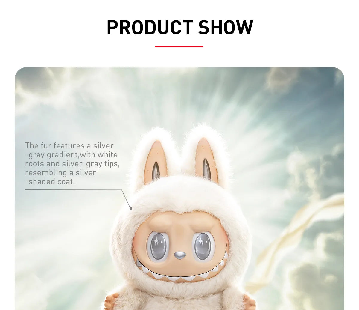 Genuine POP MART Zimomo Labubu - THE MONSTERS - ANGEL IN CLOUDS Vinyl Face Doll - 58cm - Tophatter Daily Deals