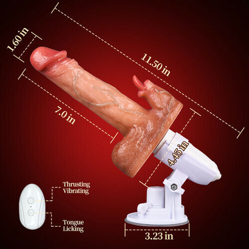 Acmejoy - Sex Machine 90° Automatic Adjustable 8 Thrusting & Vibrating & Licking Dildos Vibrator Dildos - Tophatter Daily Deals
