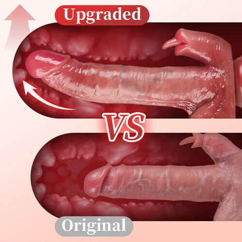 Acmejoy - UPGRADED 10.43 In Longer Licking Heating Thrusting Swinging Lifelike Dildo Dildos - Tophatter Daily Deals