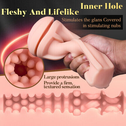 Pressure Palm - 10 Vibrations Realistic Labia Vaginal Pressure IPX7 Waterproof Electric Masturbator Stroker Masturbation Cup - Tophatter Daily Deals