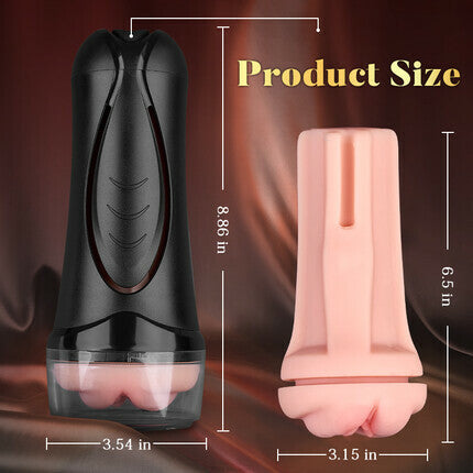 Pressure Palm - 10 Vibrations Realistic Labia Vaginal Pressure IPX7 Waterproof Electric Masturbator Stroker Masturbation Cup - Tophatter Daily Deals