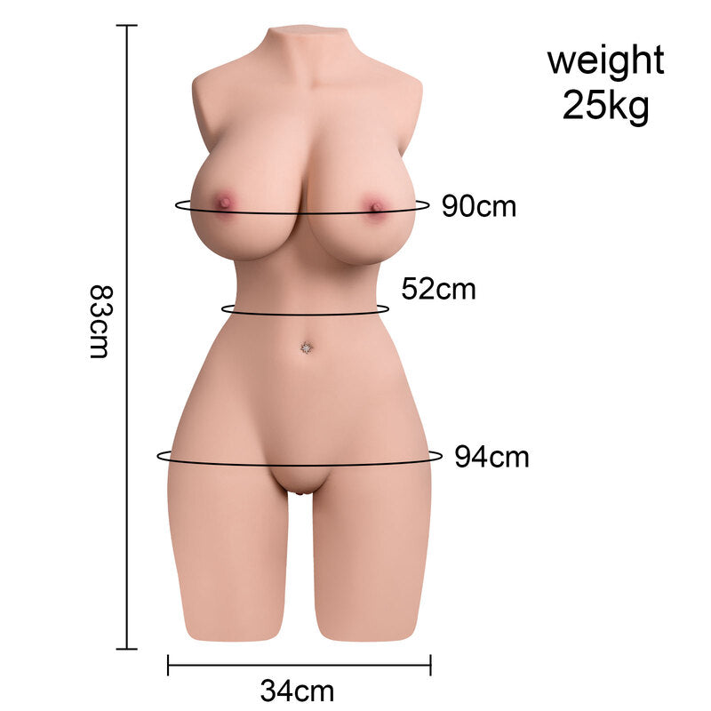 【Electric Sex Torso】Wallis 1:1 Sex Torso&Doll 55.11lbs Tpr Material Has High Elasticity And Real Touch Masturbators - Tophatter Daily Deals
