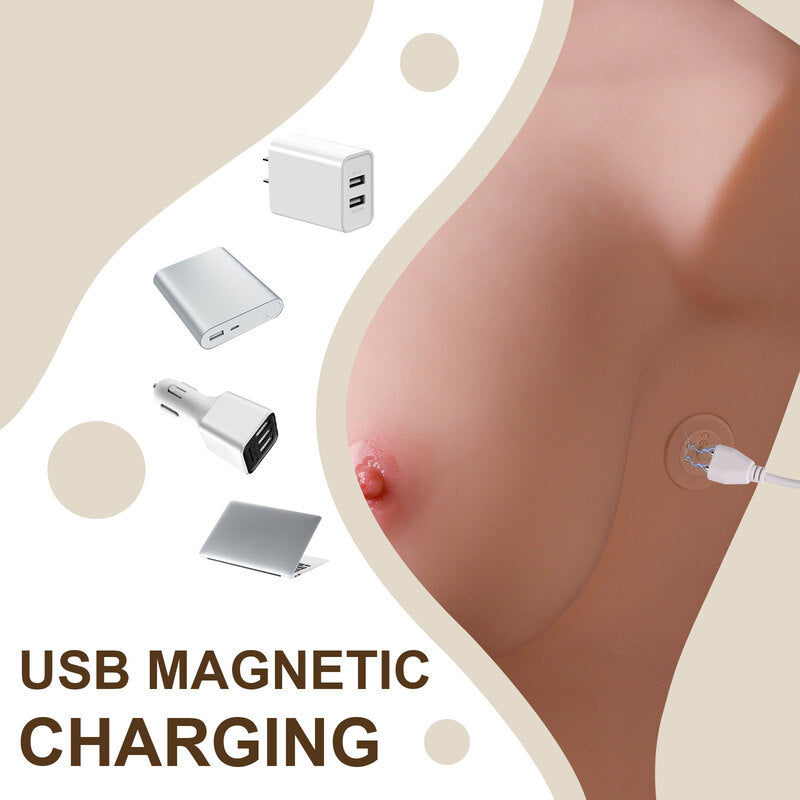 【Electric Sex Torso】Wallis 1:1 Sex Torso&Doll 55.11lbs Tpr Material Has High Elasticity And Real Touch Masturbators - Tophatter Daily Deals