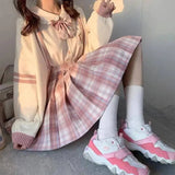 2025 Autumn Winter Women Sweater Loose Japanese Style Sweet Knitted Cardigan Embroidery Oversize Harajuku Female Cardigans Cute - Tophatter Daily Deals