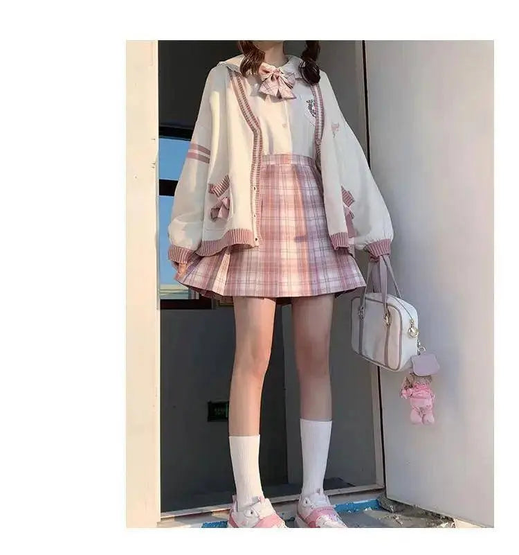 2025 Autumn Winter Women Sweater Loose Japanese Style Sweet Knitted Cardigan Embroidery Oversize Harajuku Female Cardigans Cute - Tophatter Daily Deals