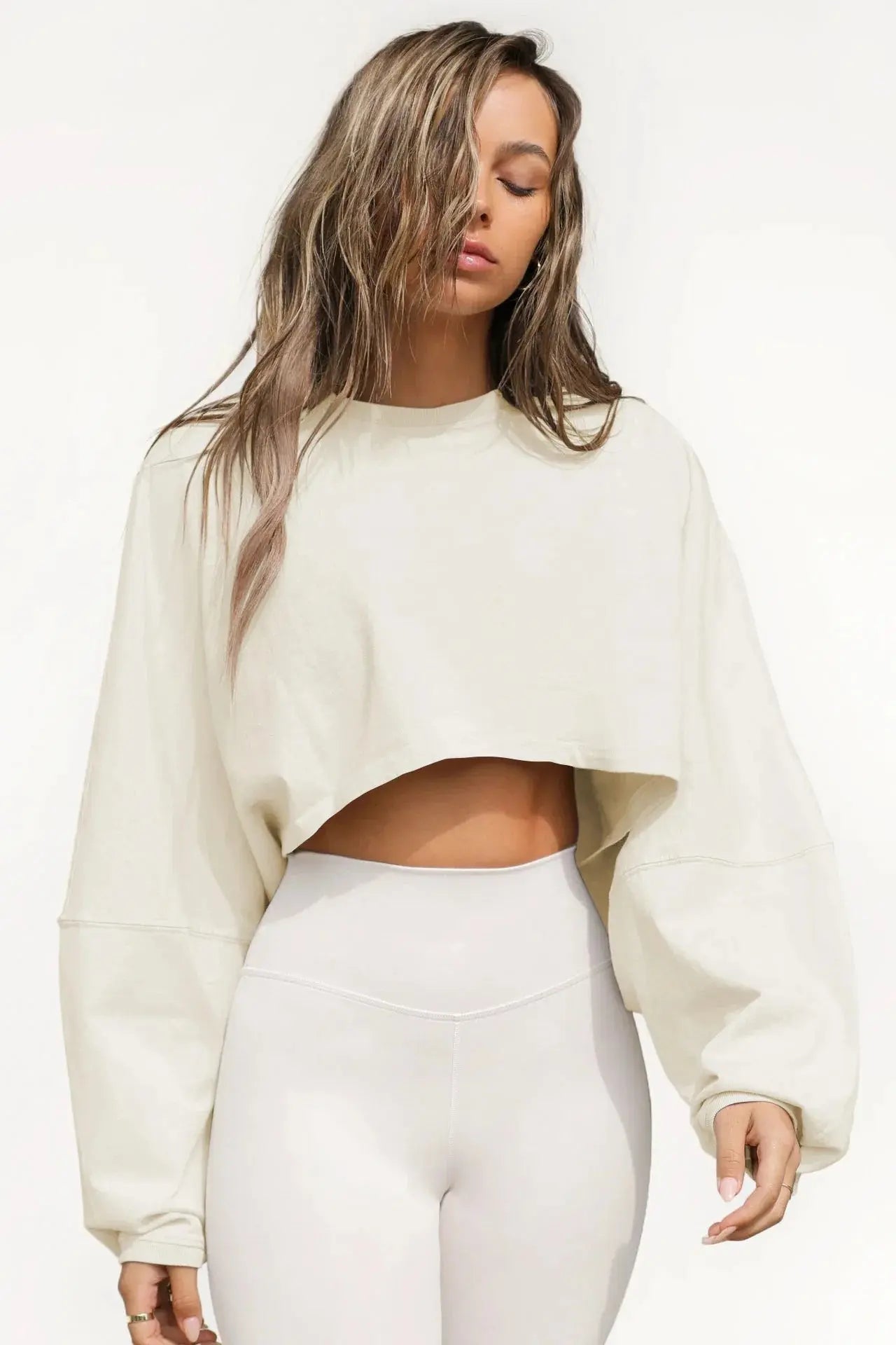 2025 NEW Women Hip Hop Streetwear Fashion Casual O Neck Solid Tank Top olid Round Tank Top Camisole Long Sleeve Sweatshirt - Tophatter Daily Deals