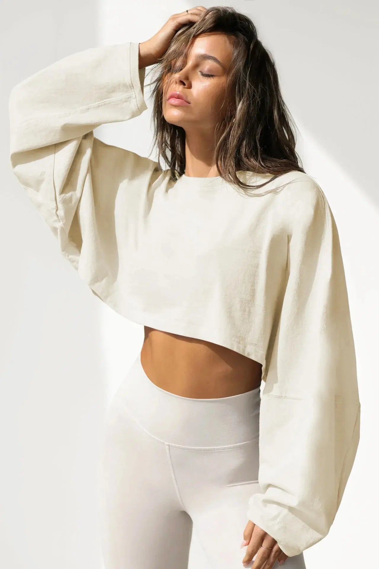 2025 NEW Women Hip Hop Streetwear Fashion Casual O Neck Solid Tank Top olid Round Tank Top Camisole Long Sleeve Sweatshirt - Tophatter Daily Deals