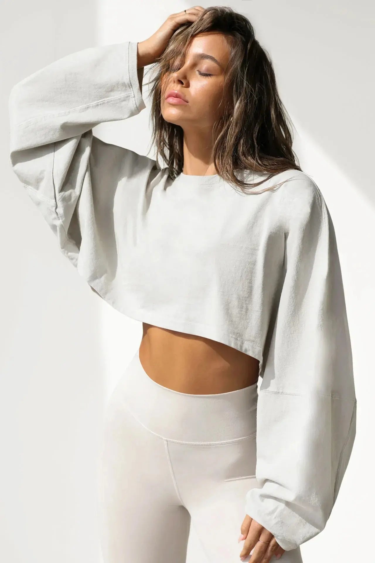 2025 NEW Women Hip Hop Streetwear Fashion Casual O Neck Solid Tank Top olid Round Tank Top Camisole Long Sleeve Sweatshirt - Tophatter Daily Deals