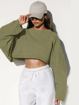 2025 NEW Women Hip Hop Streetwear Fashion Casual O Neck Solid Tank Top olid Round Tank Top Camisole Long Sleeve Sweatshirt - Tophatter Daily Deals