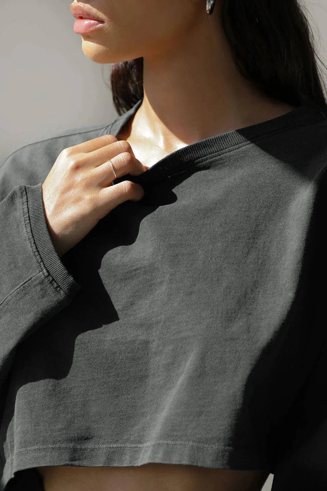 2025 NEW Women Hip Hop Streetwear Fashion Casual O Neck Solid Tank Top olid Round Tank Top Camisole Long Sleeve Sweatshirt - Tophatter Daily Deals