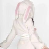 2025 New Fluffy Rabbit Ear Hoodie Coat Women+ Y2k E-Girl High Waist Bodycon Split Skirts Winter Thicked Warm Two Piece Sets - Tophatter Daily Deals