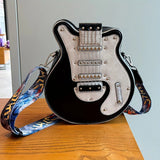 2025 Niche Guitar Shaped Y2K Style Bag, Novelty Crossbody Bag, Rivets Decor Trendy Shoulder Bag - Tophatter Daily Deals
