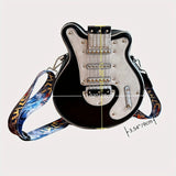2025 Niche Guitar Shaped Y2K Style Bag, Novelty Crossbody Bag, Rivets Decor Trendy Shoulder Bag - Tophatter Daily Deals