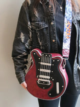 2025 Niche Guitar Shaped Y2K Style Bag, Novelty Crossbody Bag, Rivets Decor Trendy Shoulder Bag - Tophatter Daily Deals