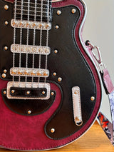 2025 Niche Guitar Shaped Y2K Style Bag, Novelty Crossbody Bag, Rivets Decor Trendy Shoulder Bag - Tophatter Daily Deals