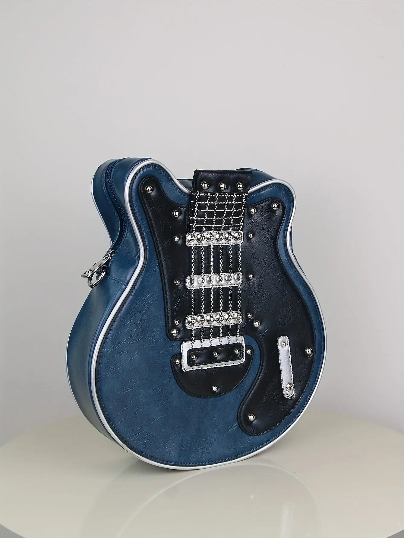2025 Niche Guitar Shaped Y2K Style Bag, Novelty Crossbody Bag, Rivets Decor Trendy Shoulder Bag - Tophatter Daily Deals