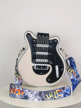 2025 Niche Guitar Shaped Y2K Style Bag, Novelty Crossbody Bag, Rivets Decor Trendy Shoulder Bag - Tophatter Daily Deals