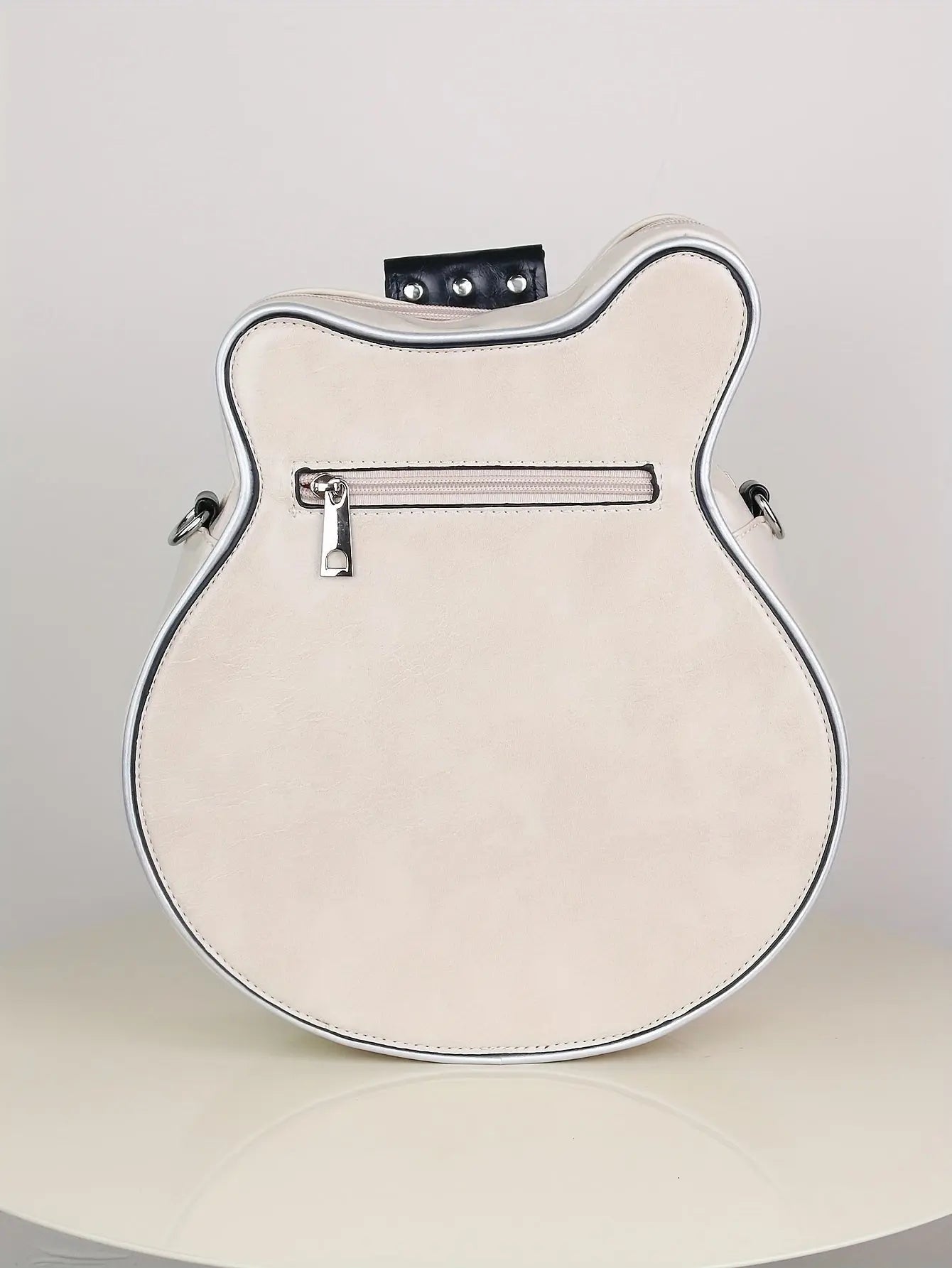 2025 Niche Guitar Shaped Y2K Style Bag, Novelty Crossbody Bag, Rivets Decor Trendy Shoulder Bag - Tophatter Daily Deals