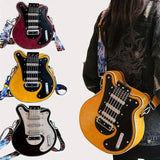 2025 Niche Guitar Shaped Y2K Style Bag, Novelty Crossbody Bag, Rivets Decor Trendy Shoulder Bag - Tophatter Daily Deals