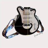 2025 Niche Guitar Shaped Y2K Style Bag, Novelty Crossbody Bag, Rivets Decor Trendy Shoulder Bag - Tophatter Daily Deals