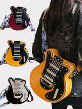 2025 Niche Guitar Shaped Y2K Style Bag, Novelty Crossbody Bag, Rivets Decor Trendy Shoulder Bag - Tophatter Daily Deals