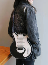 2025 Niche Guitar Shaped Y2K Style Bag, Novelty Crossbody Bag, Rivets Decor Trendy Shoulder Bag - Tophatter Daily Deals