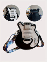 2025 Niche Guitar Shaped Y2K Style Bag, Novelty Crossbody Bag, Rivets Decor Trendy Shoulder Bag - Tophatter Daily Deals