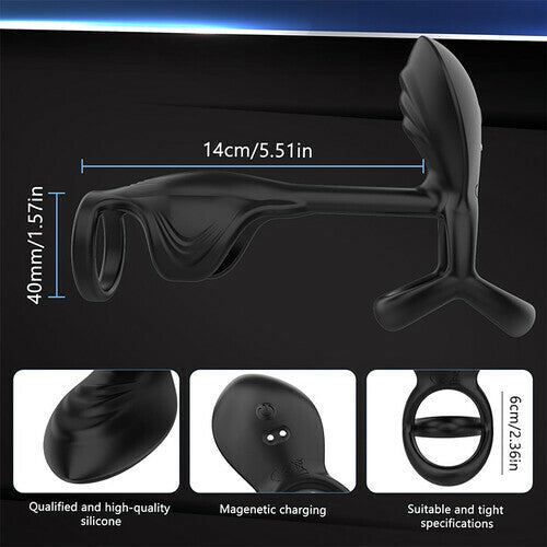 Acmejoy - Couple Use APP Control 10 Vibrating Male Silicone Penis Ring Penis Rings - Tophatter Daily Deals