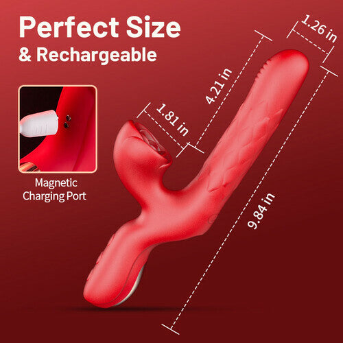 Acmejoy - 7 Thrusting Wiggling Rose Stimulator Vibrator Vibrators - Tophatter Daily Deals