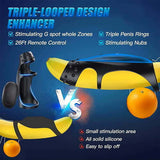 Acmejoy - 10 Vibrating Cock Ring with G-spot Stimulation and Remote Control Penis Rings - Tophatter Daily Deals