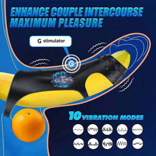 Acmejoy - 10 Vibrating Cock Ring with G-spot Stimulation and Remote Control Penis Rings - Tophatter Daily Deals