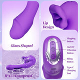 Acmejoy - Upgraded Mouth-Shaped 3 In 1 Flapping & Biting & Toungue Vibrator Vibrators - Tophatter Daily Deals