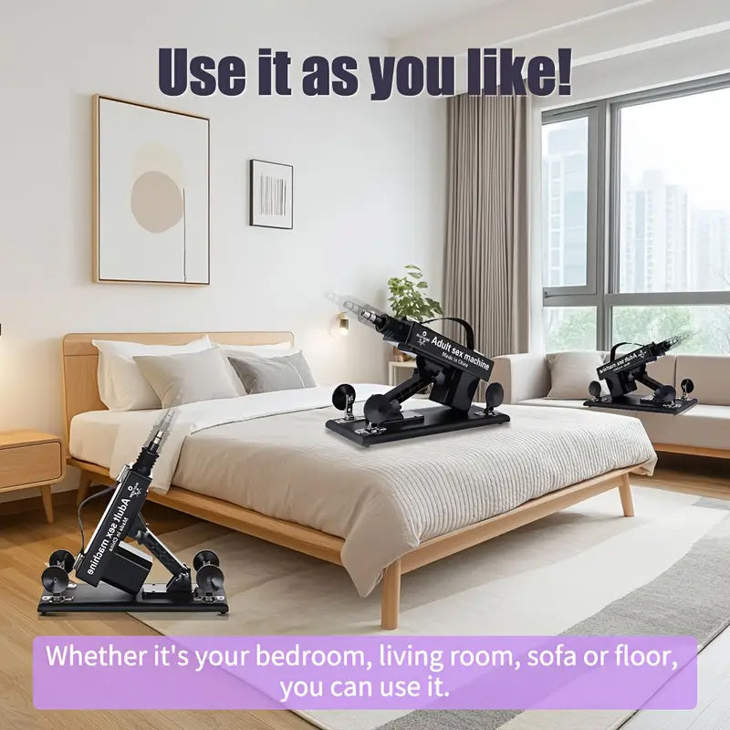 Ultimate Pleasure with Top-Rated Sex Machine 7 Accessories Automatic Thrust Anal Love Dildos - Tophatter Daily Deals