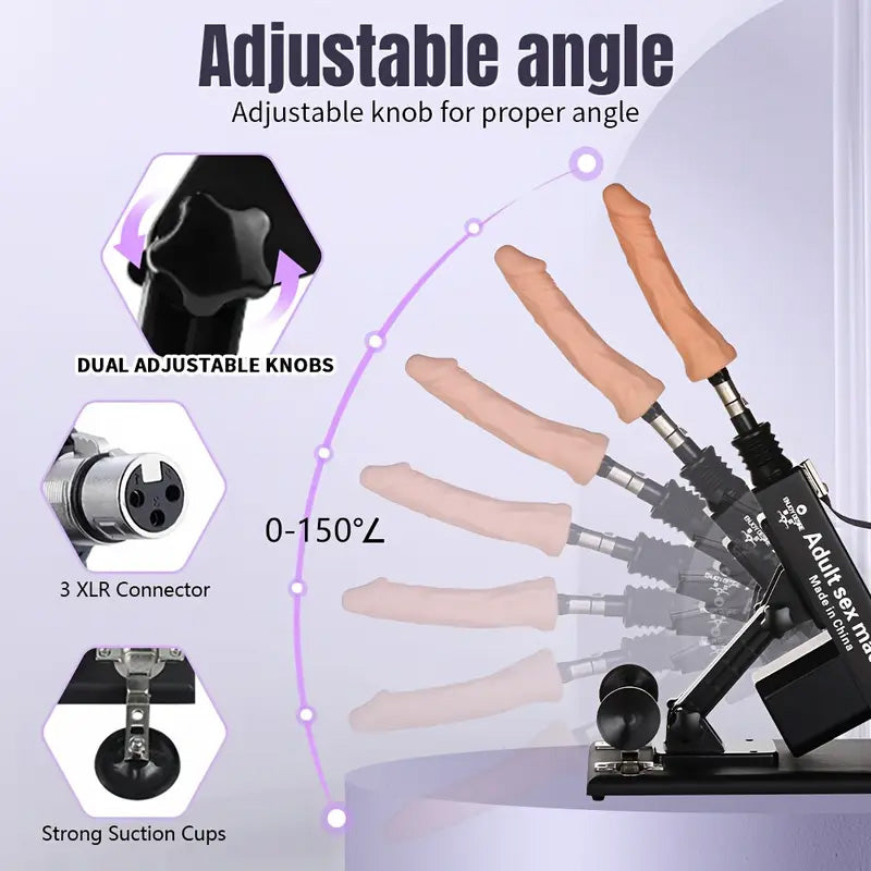 Ultimate Pleasure with Top-Rated Sex Machine 7 Accessories Automatic Thrust Anal Love Dildos - Tophatter Daily Deals