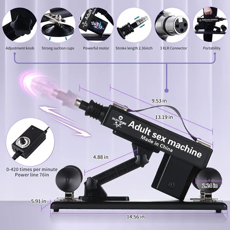 Ultimate Pleasure with Top-Rated Sex Machine 7 Accessories Automatic Thrust Anal Love Dildos - Tophatter Daily Deals