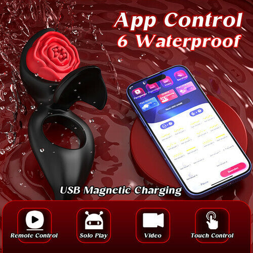 Acmejoy - Wizard APP Control 7 Vibrating Cock Ring Penis Rings - Tophatter Daily Deals