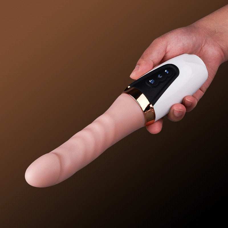 Sex Machine 6.38 IN Thrusting Dildo Vibrator with Heating Dildos - Tophatter Daily Deals