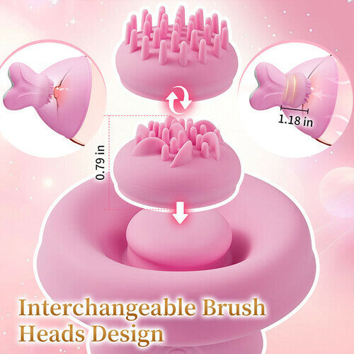 Acmejoy - 7 Vibrating & Rotation Nipple Toys with Replaceable Message Head Vibrators - Tophatter Daily Deals