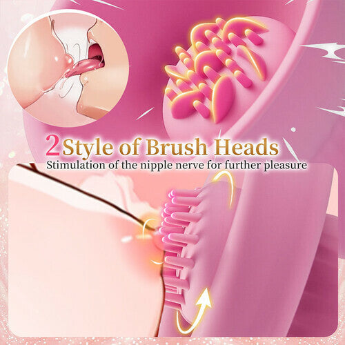 Acmejoy - 7 Vibrating & Rotation Nipple Toys with Replaceable Message Head Vibrators - Tophatter Daily Deals