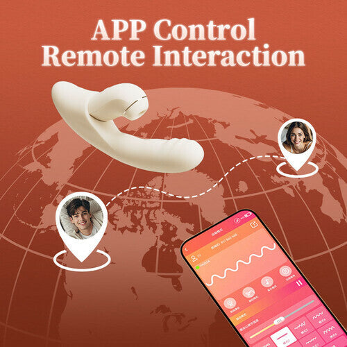 Acmejoy - 4 IN 1 APP Control Thrusting Sucking Heating G-spot Vibrators Detachable Stimulator Vibrators - Tophatter Daily Deals